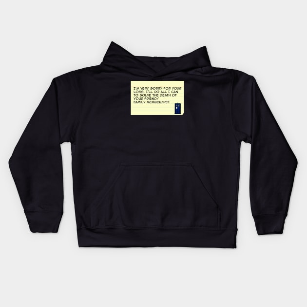 The Doctor's Cue Cards 2 Kids Hoodie by scoffin